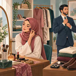 بەشی شەشەم ئەتەکێتی ڕێکخستنی  ڕواڵەت، میکیاژ و جلوبەرگ